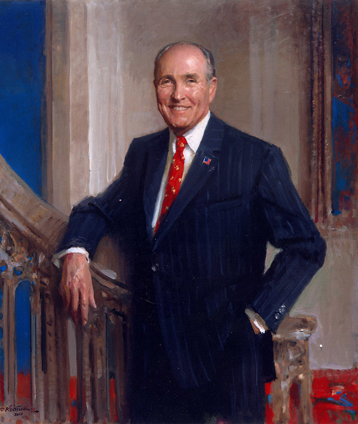 Mayor Rudolph W. Giuliani's painting by Everett Raymond Kinstler
