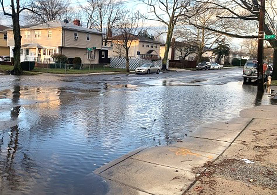 Photo of street flooding.