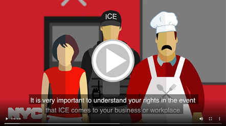Screen Capture of Workers' Rights in an Encounter with ICE Video