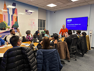 CCHR introduced NYC Human Rights Law at Community Project Grant grantees attend FY 2026 orientation.