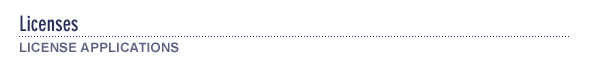 License Applications