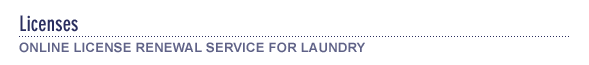 Online License Renewal Service for Laundries