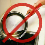 DO NOT dump cooking oil, poultry fat and grease into the kitchen sink or the toilet bowl.