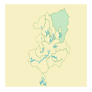 Map of East Branch Reservoir