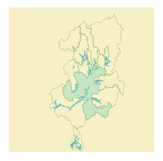 Map of Muscoot Reservoir