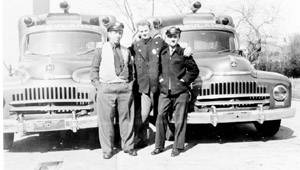 Motor Vehicle Operators (MVOs) with their rigs circa 1953.