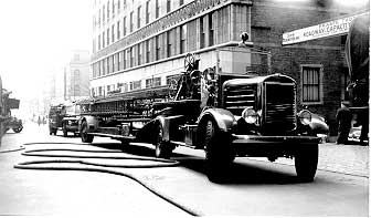 Ladder 7 hose on road