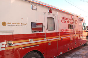 “This new state-of-the-art Mobile Command Center will be a key part of the Fire Departments operations throughout the Bronx and is an important step in upgrading its technological abilities and equipment,” said Mayor Bloomberg. 