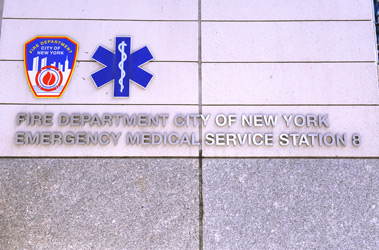 Approximately 100 paramedics and EMTs work out of EMS Station 8, located in the DNA Forensic Lab at the Office of the Chief Medical Examiner near Bellevue Hospital.