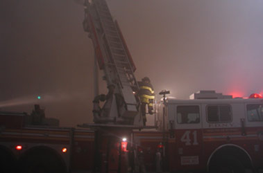Ladder 41 responding to a fire in 2003