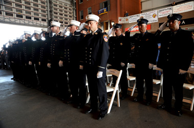 Twenty-five members of the fire service were promoted on Sept. 24.