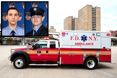 EMTs Zachary Deutsch (left) and Bryan Anderson.