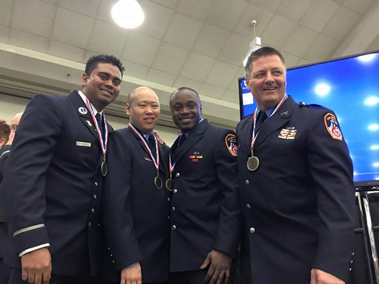 The winning FDNY team. (L to R) Lt. Kevin Ramdayal, Paramedic Randy Li, Paramedic David Cadogan and Paramedic Joseph Hudak.