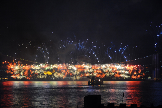 Fireworks over the East River