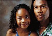 Smiling Girl and Father