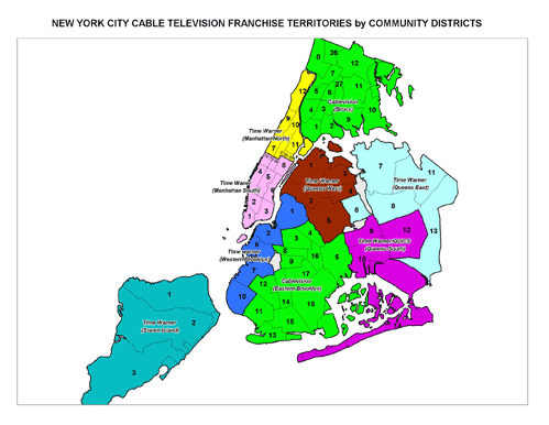 Franchise Territories by Community Districts