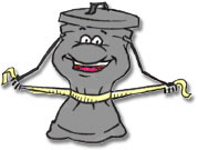 illustration: "wasteless" garbage can