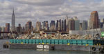 loaded barge with NYC recyclables
