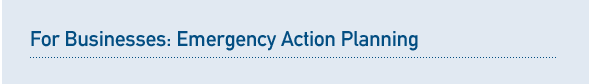 For Businesses: Business Continuity & Emergency Action Planning