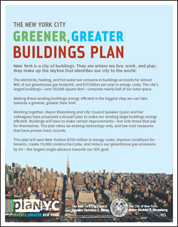 PlaNYC Green Buildings Plan (October 22, 2009)
