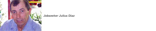 Jobseeker Julius Diaz