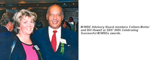 M/WBE Advisory Board members Colleen Molter and Bill Howell at SBS’ 2005 Celebrating Successful M/WBEs awards.