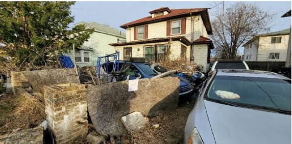 Illegally using the premises for dead vehicles and junk storage.