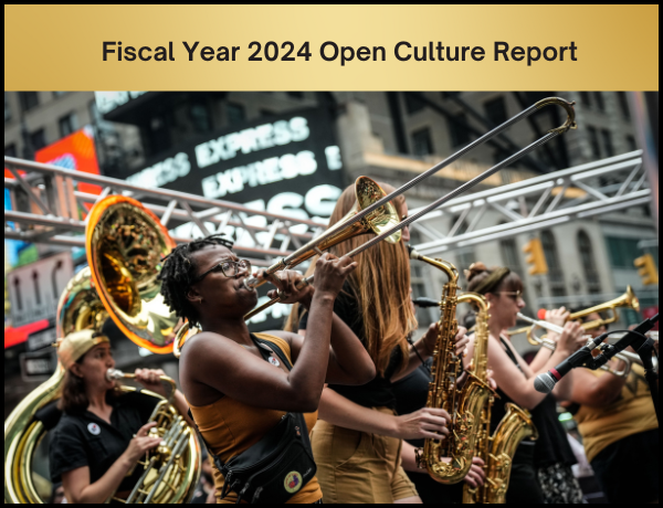 Band playing brass instruments : Fiscal Year 2024 Open Culture Report
                                           