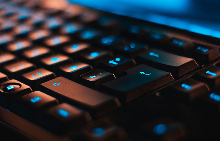 dark rendering of a computer keyboard