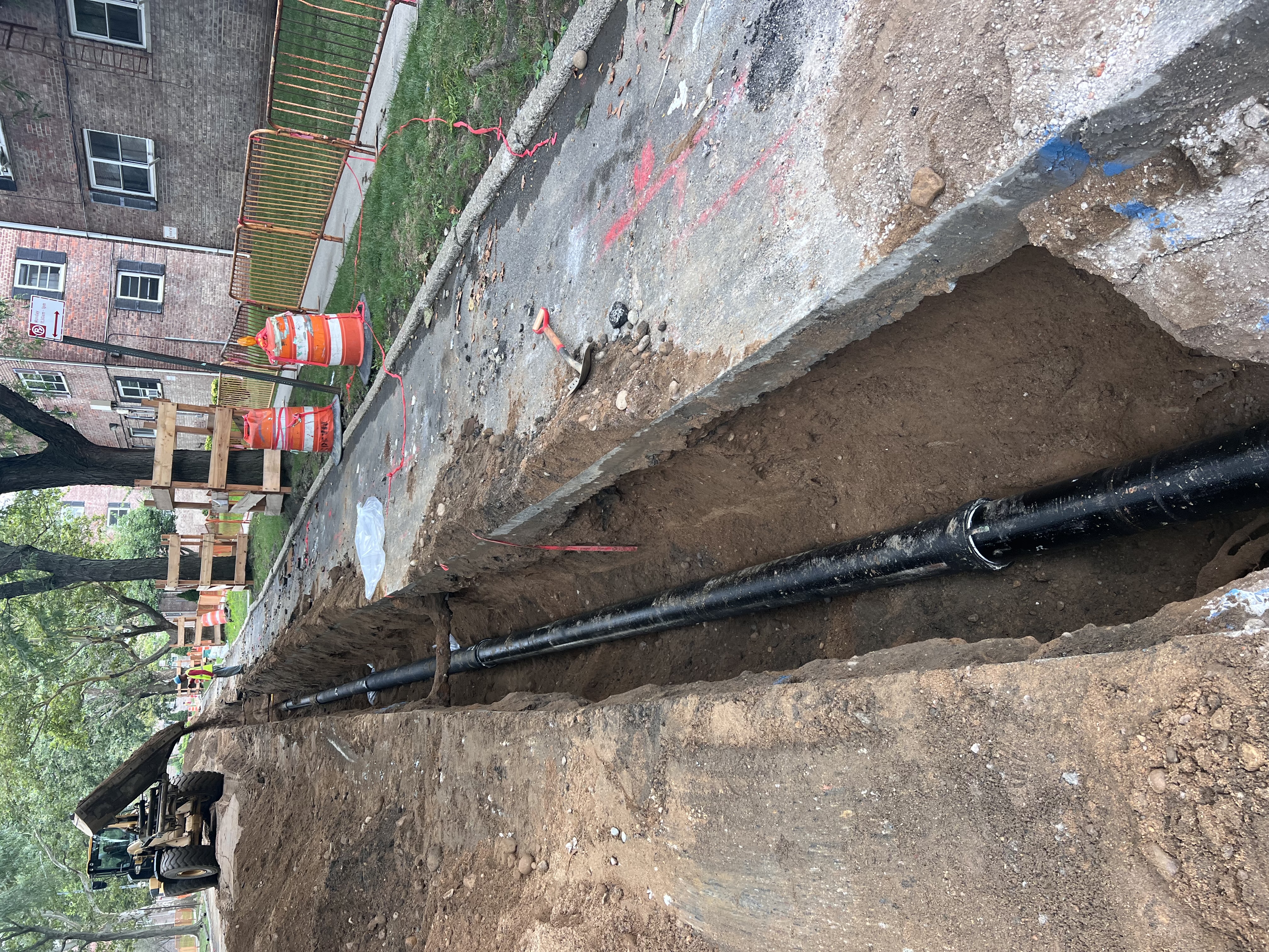 water main replacement work