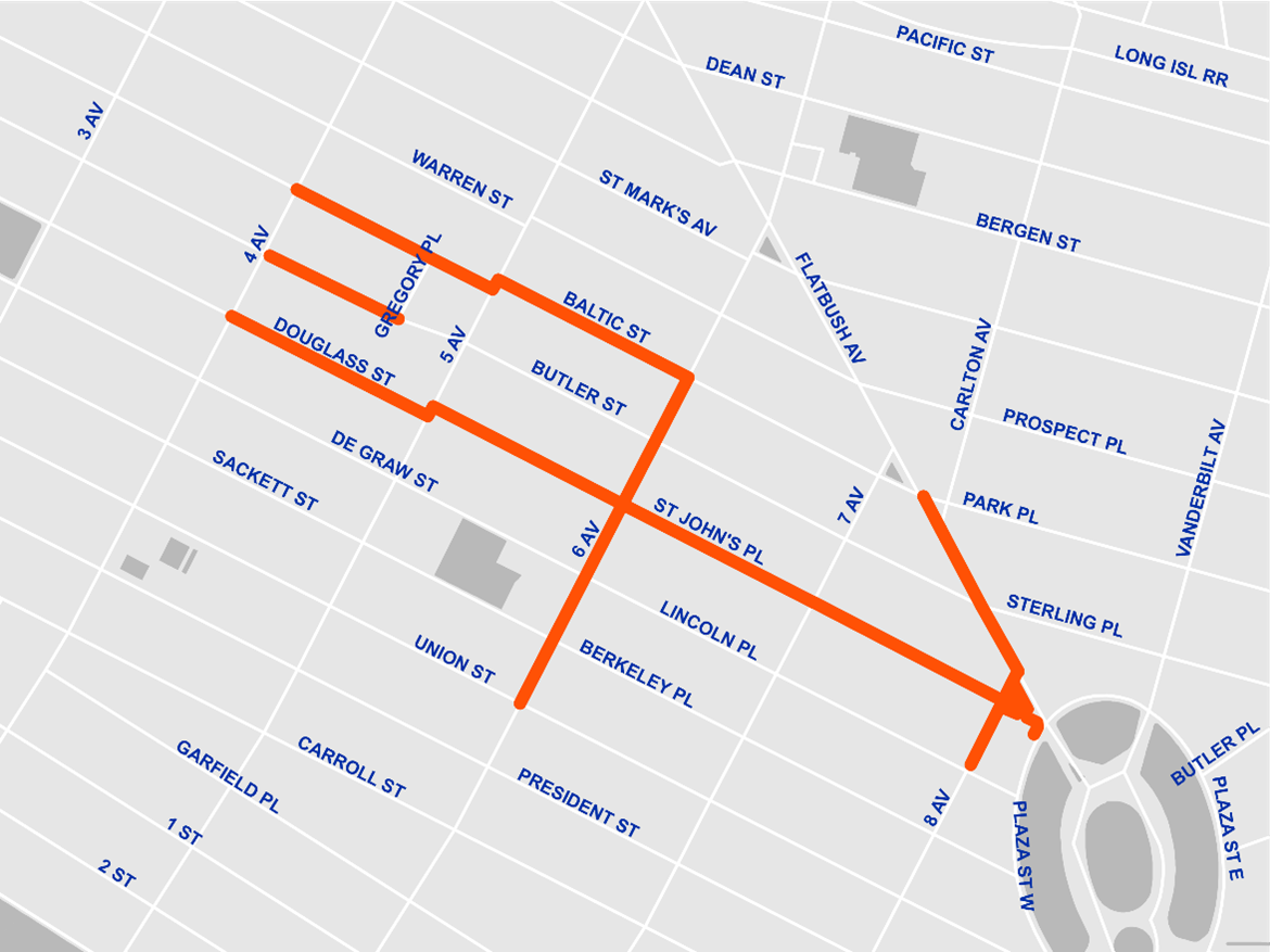 project area map in Brooklyn