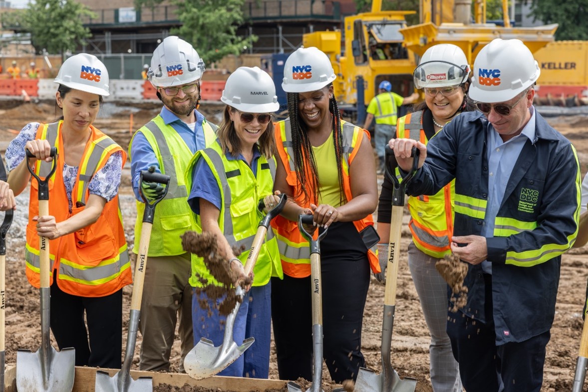 Jade Bailey at groundbreaking event with DDC colleagues