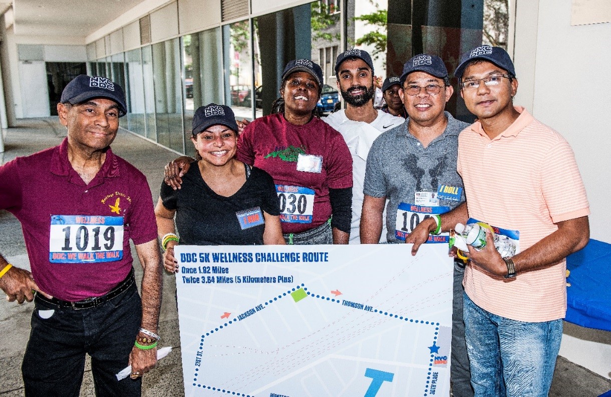 DDC staff at September’s 5k Wellness Challenge in Long Island City