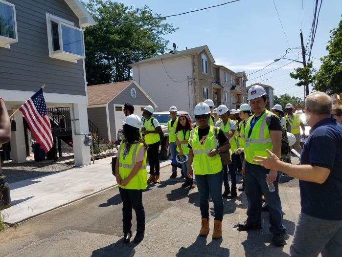 Steam students at a construction site