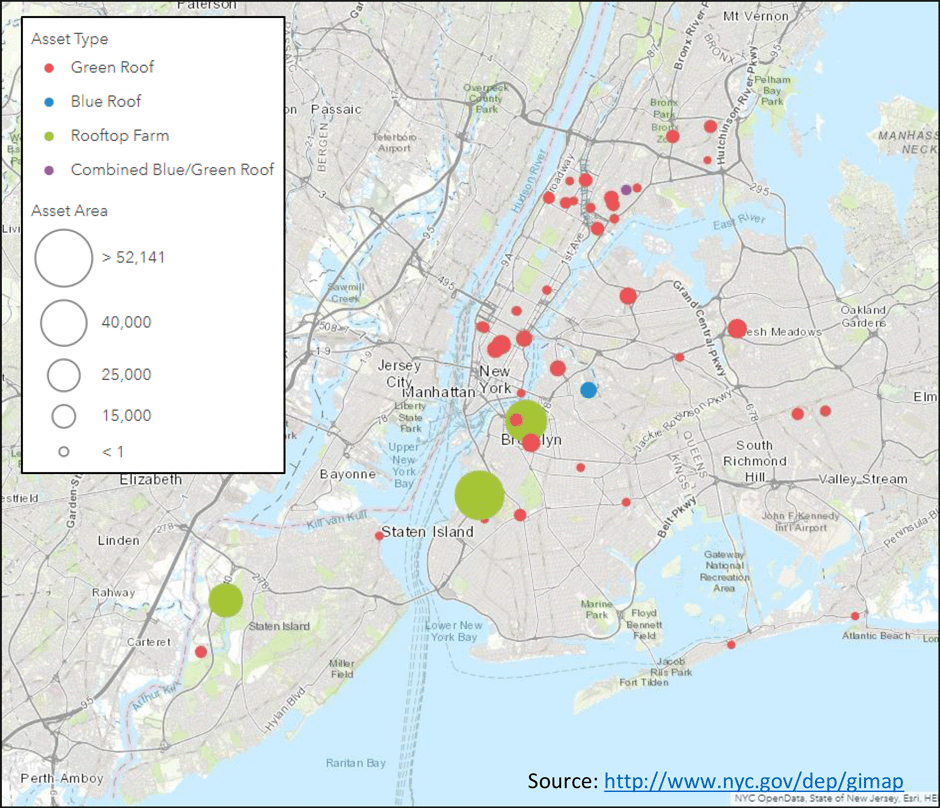 Citywide green infrastructure map.