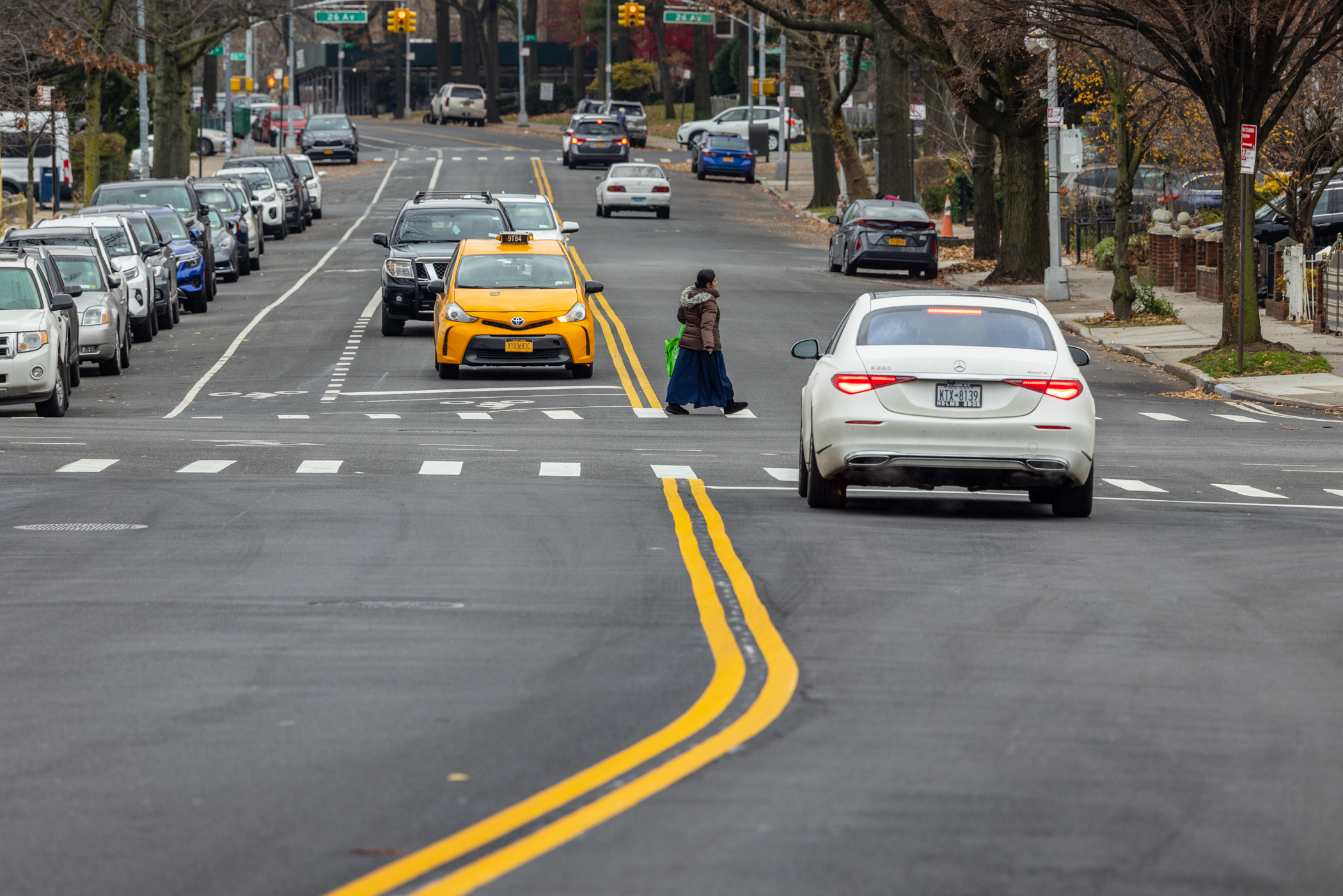 A newly paved street in Whitestone. The two projects replaced 29 acres of asphalt while upgrading 249 corner pedestrian ramps. Fire protection was enhanced with 61 additional fire hydrants.