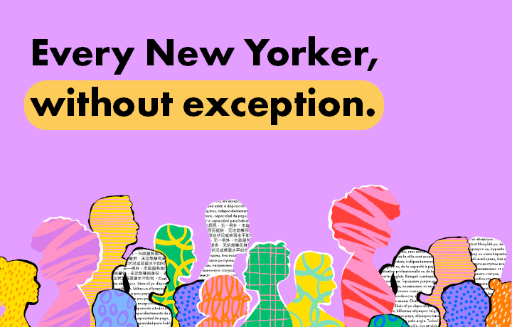 Text reads: Every New Yorker, without exception.
                                           