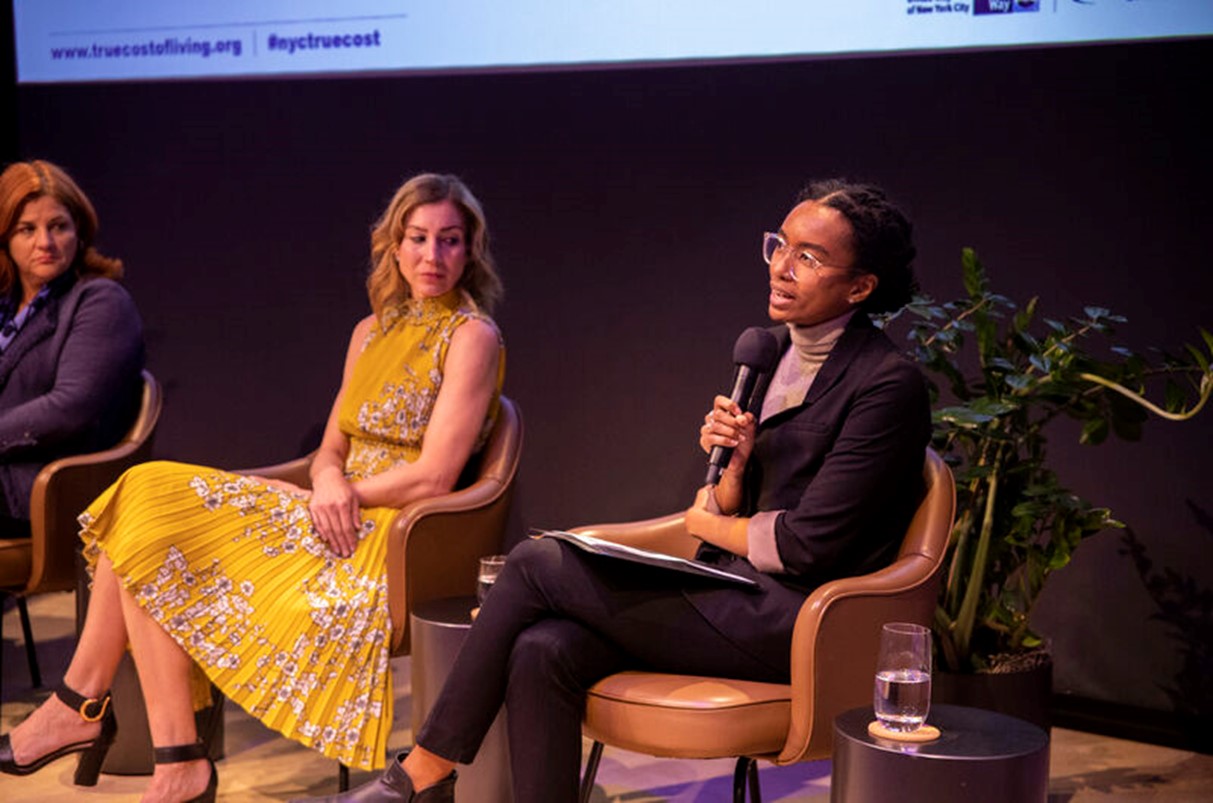 Caption: Deputy Commissioner Dabash Negash of the NYC Mayor's Office of Equity providing remarks on the 'Mobilizing for Action & Driving Policy Change Based on the Report' panel at the Ford Foundation.  