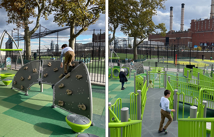 Picture of children playing at the new Murphy Brothers Playground
                                           