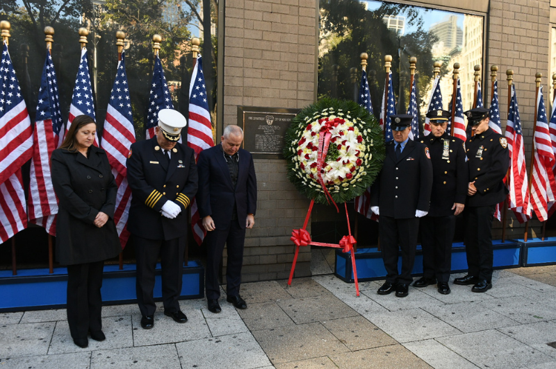 FDNY Commissioner Robert S. Tucker joined members, families and friends on Thursday, Oct. 17, 2024, for a wreath-laying ceremony to commemorate the 58th anniversary of the 23rd Street Fire. 


                                           