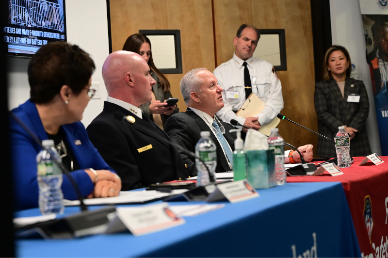 Fire Commissioner Robert S. Tucker and other FDNY officials hosted the Department of Homeland Security, the U.S. Fire Administrator and representatives from fire service across the United States for a two-day symposium focused on lithium-ion batteries.
                                           