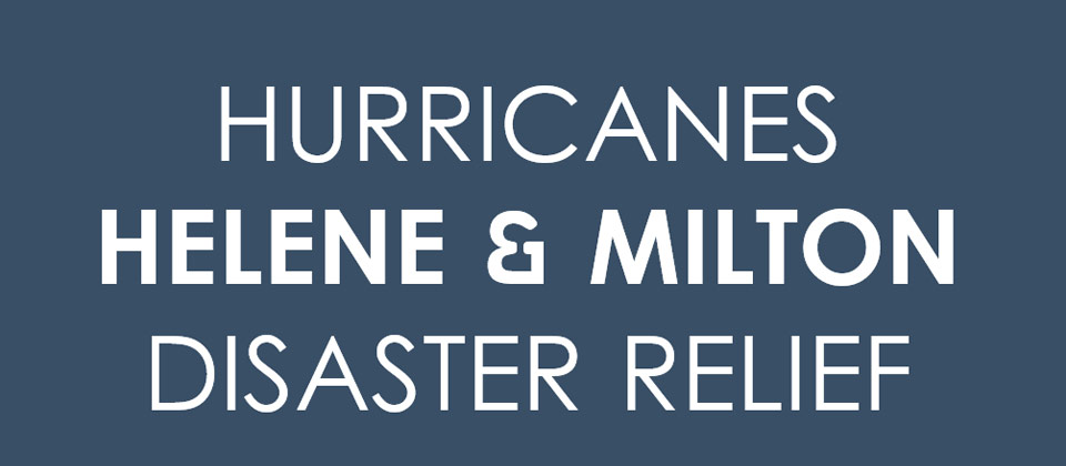 Hurricane Helene and Milton banner and relief
                                           