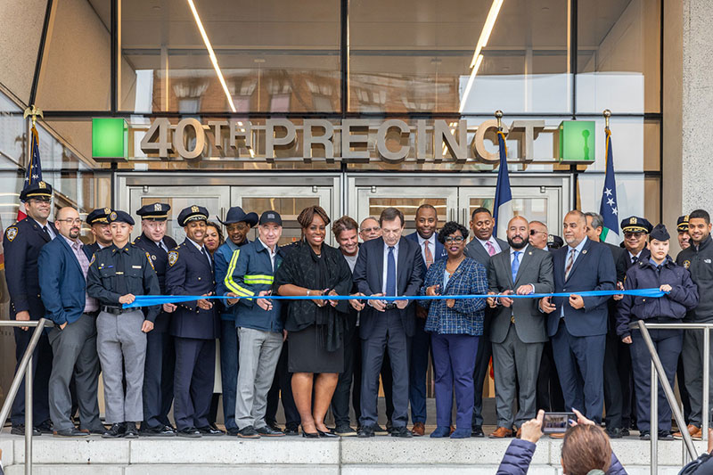 Ribbon cutting for the new 40th Precinct station house