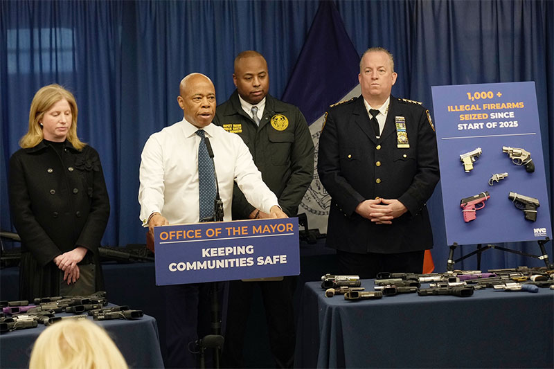 Mayor Adams Announces Removal of Over 1,000 Illegal Firearms From New York City Streets