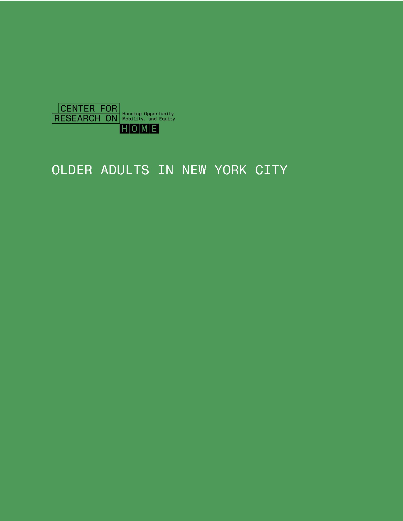 NYCHVS Older Adults Cover with green background