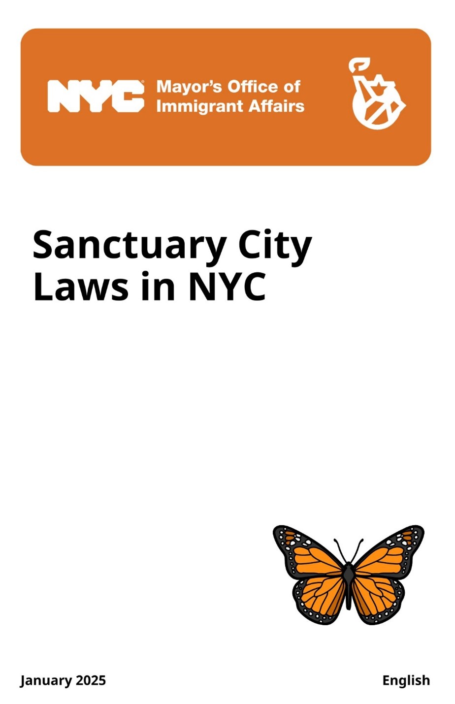 Sanctuary City Laws in NYC booklet cover