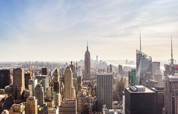 Aerial photo, New York City skyline, Top of the Rock by Christopher Postlewaite for NYC Tourism and Conventions
                                           