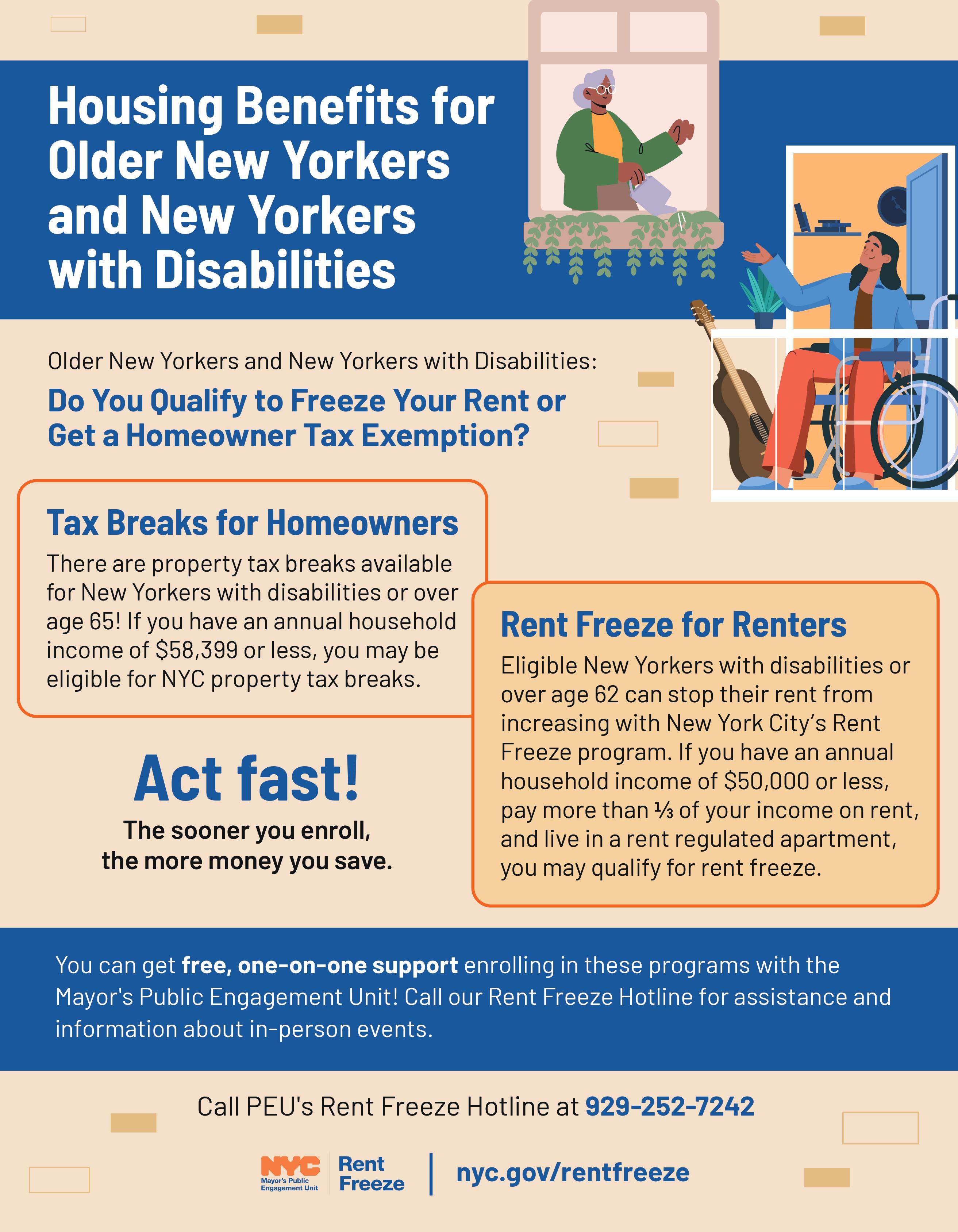 Housing Benefits for Older New Yorkers and New Yorkers with 