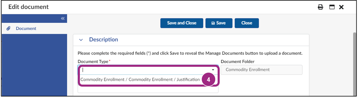 The document description section.