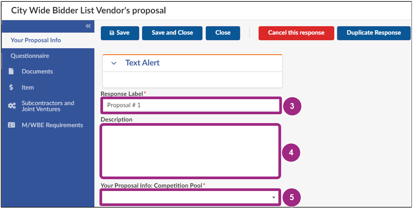 The Your Proposal Info tab displays.